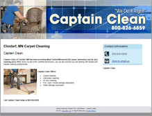 Tablet Screenshot of captaincleanmn.com
